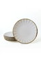Hermia Juego de Platos de Servicio de Gres Blanco 27 cm (6 Piezas) inevitable